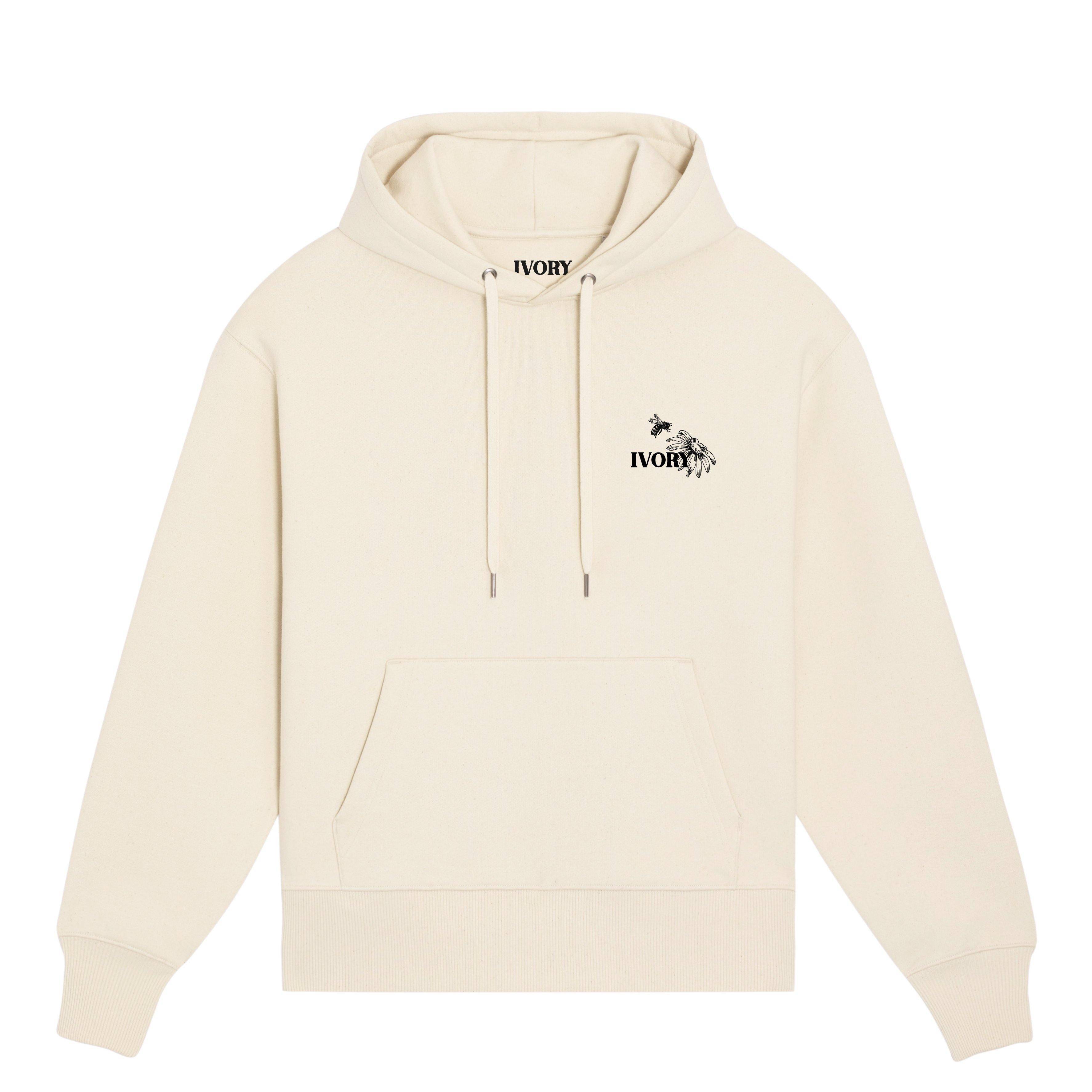 SAVE THE BEES HOODIE NATURAL RAW - IVORY WORLD