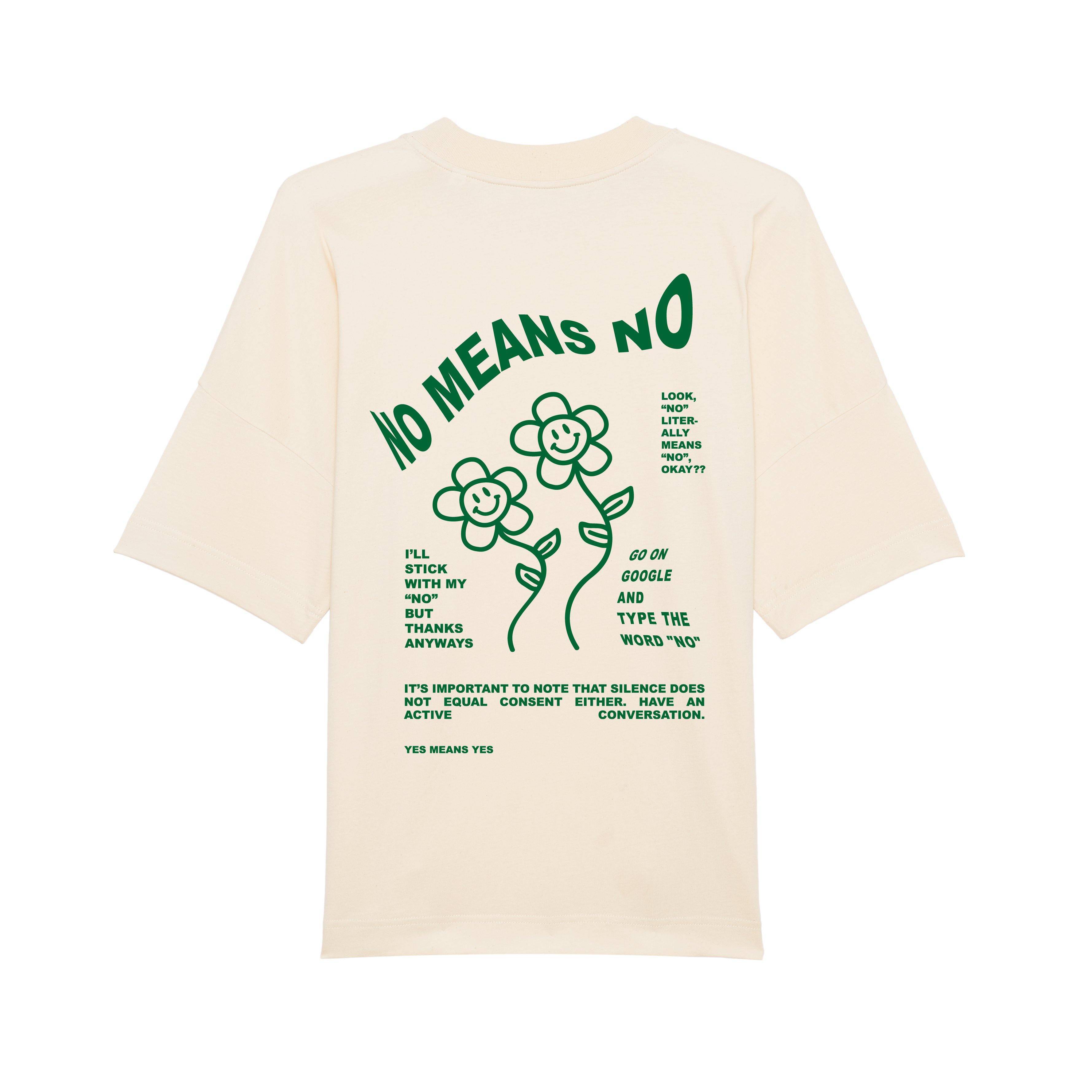 NO MEANS NO OVERSIZED TEE NATURAL RAW - IVORY WORLD