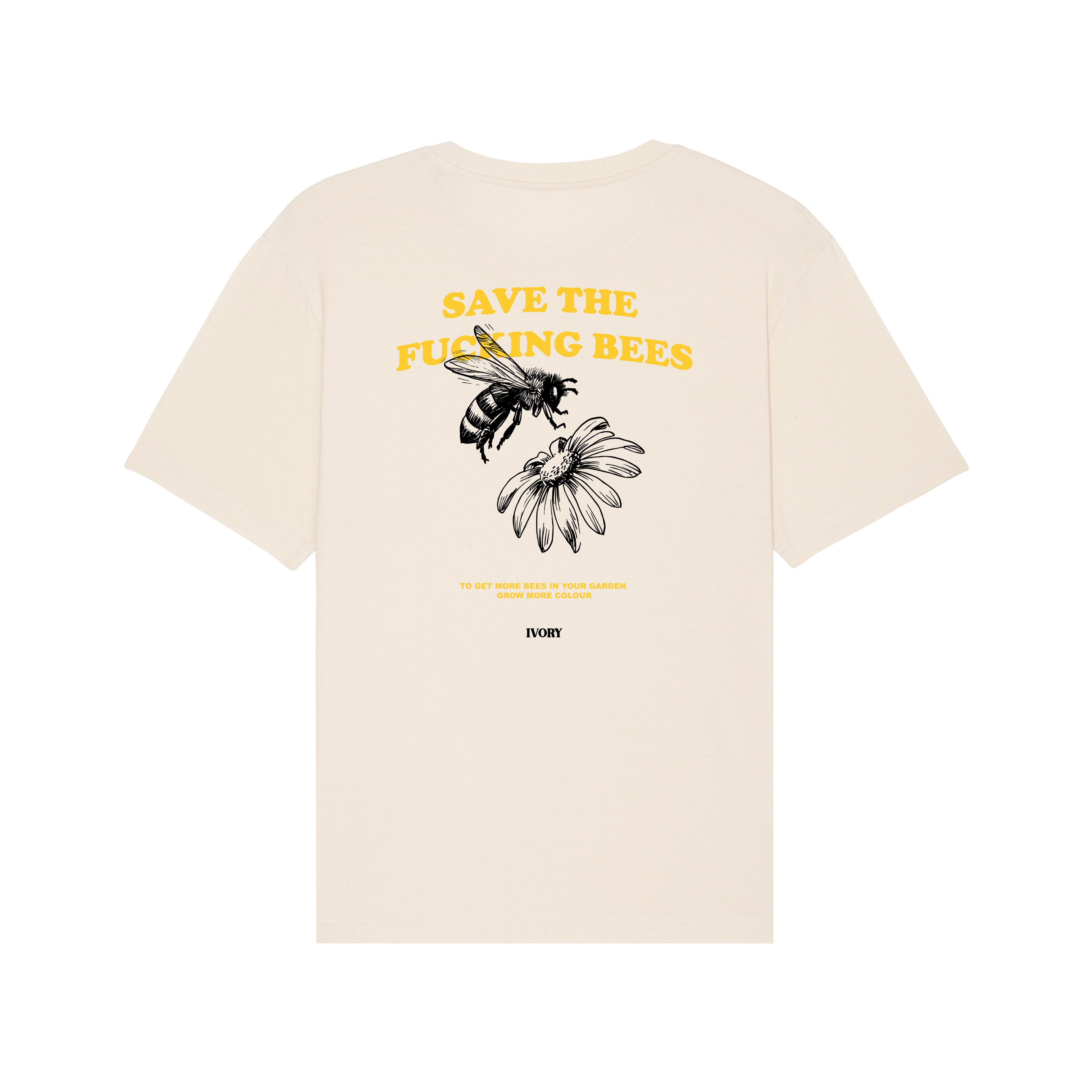 SAVE THE BEES TEE NATURAL RAW - IVORY WORLD